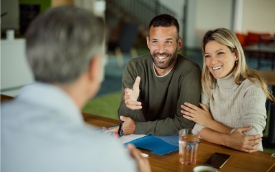 meeting with advisor and clients